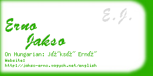 erno jakso business card